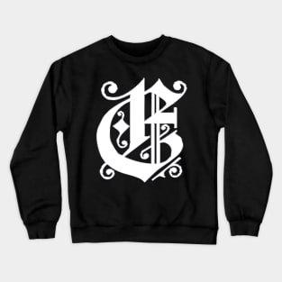 Silver Letter E Crewneck Sweatshirt